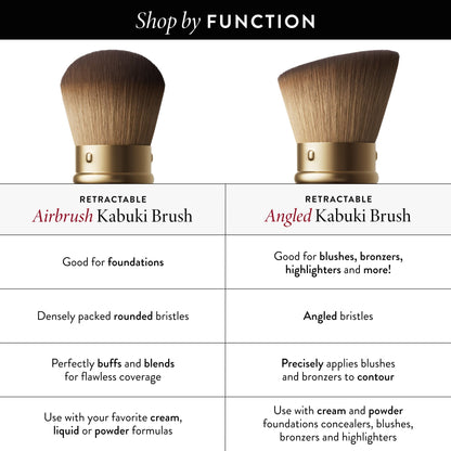 Retractable Airbrush Kabuki Brush